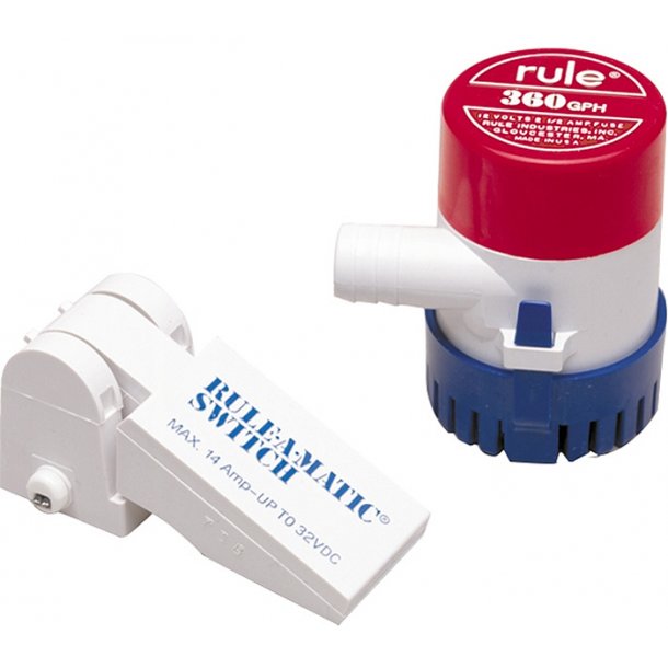 RULE Pumpe 360/12v m/kontakt